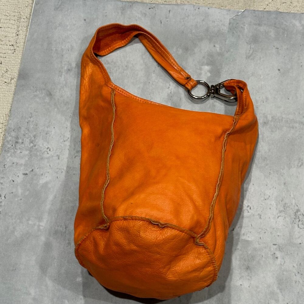 Nardelli Orange Leather Bag - Unlined